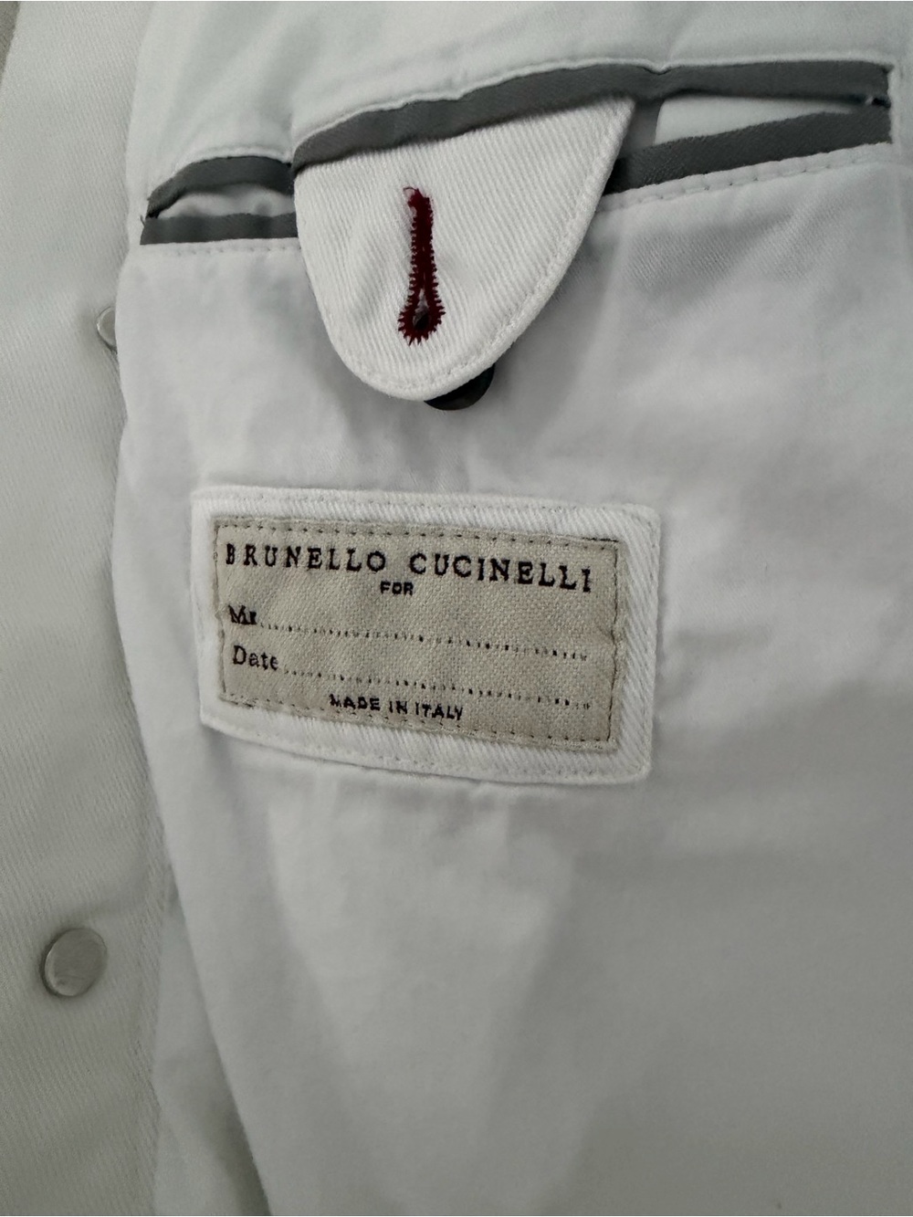 Brunello Cucinelli White Denim Jacket for Women - Picture 5 of 5